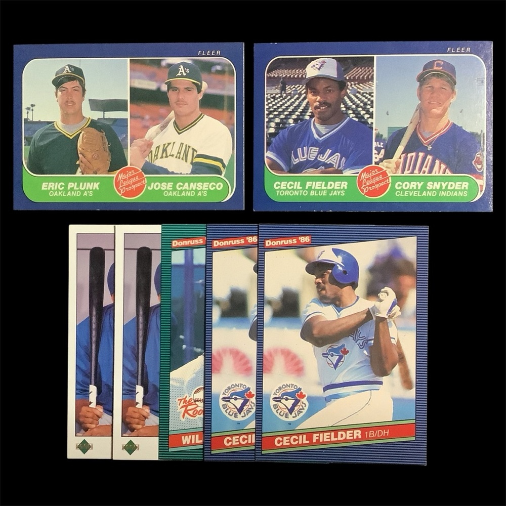 Assorted 1980’s Baseball RC Cards Jose Canseco / Gary Sheffield / Cecil Fielder